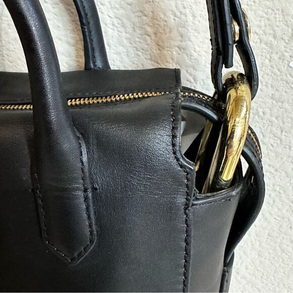 J. Crew Black Leather Harper Mini Satchel Crossbody - Picture 3 of 9